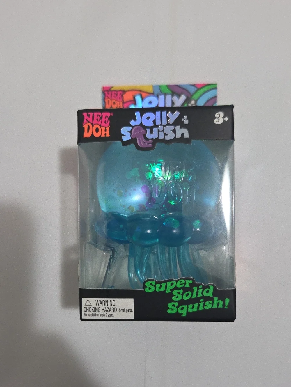 Needoh Jelly Squish Blue Jellyfish Squishy Toy-Authentic